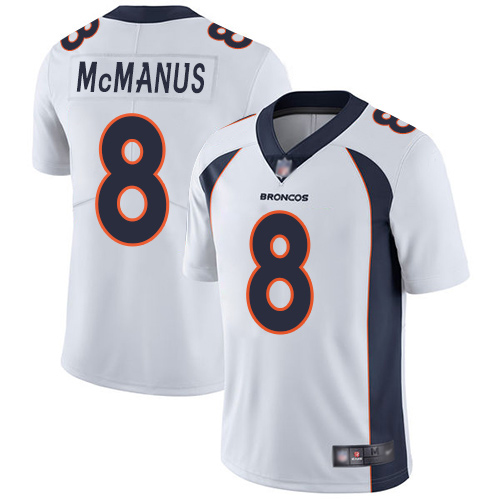 Men Denver Broncos #8 Brandon McManus White Vapor Untouchable Limited Player Football NFL Jersey